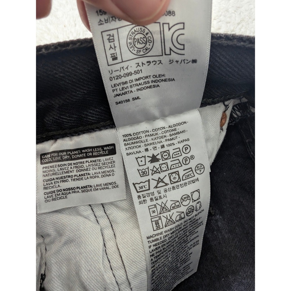 Levi's 501 Original Fit Jeans‎ Mens 32/34 Black Straight Leg Button Fly Denim - Picture 2 of 8
